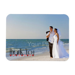 Wedding Photo Text Thank You Magnet