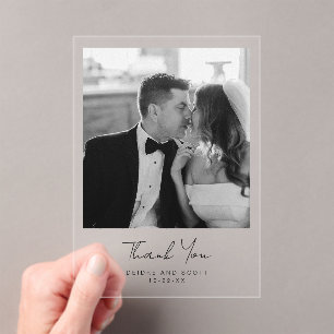 Wedding Photo Thank You Acrylic Invitations