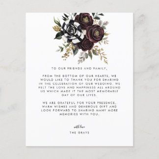 Wedding Photo Thank You Card