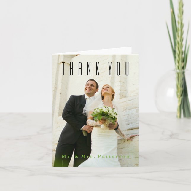 Wedding Photo Thank You Card (Front)