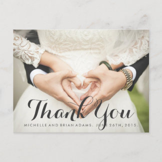 Wedding Photo Thank You Card