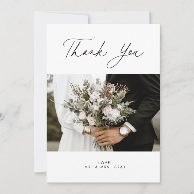 Wedding Photo Thank You Card (Front)