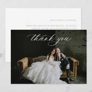 Wedding Photo Thank You  Card