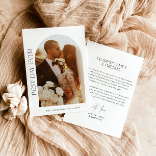 Wedding Photo Thank You Card, Arch Photo Thank You Invitation