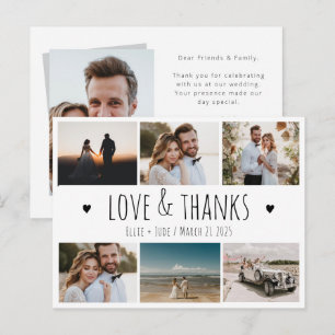 Wedding Photo Thank You Card Multi photo