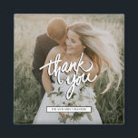 Wedding Photo Thank You Favor Magnet<br><div class="desc">Thank you magnets for your wedding guests - customized with your photo and names.</div>