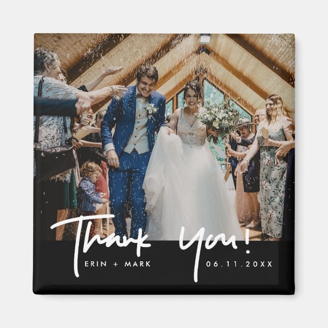 Wedding Photo Thank You Favour Magnet (Front)