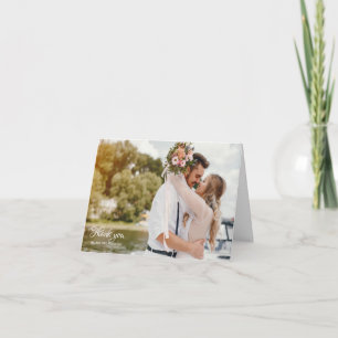 Wedding Photo Thank You Folded Card