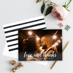 Wedding Photo Thank You Love and Thanks Card