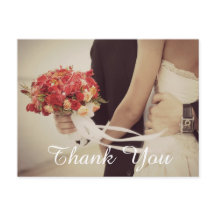 Wedding Photo Thank You Note Postcard