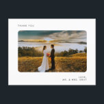 Wedding Photo Thank You Post Card<br><div class="desc">This timeless,  romantic design features a  modern script paired with bold text. Please contact me if you need help with this design.</div>