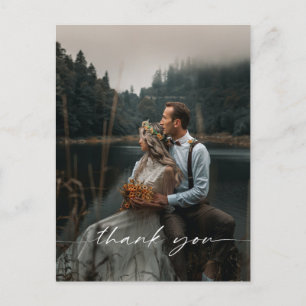 Wedding Photo Thank you Postcard