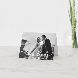 Wedding Photo Thank You Script Calligraphy