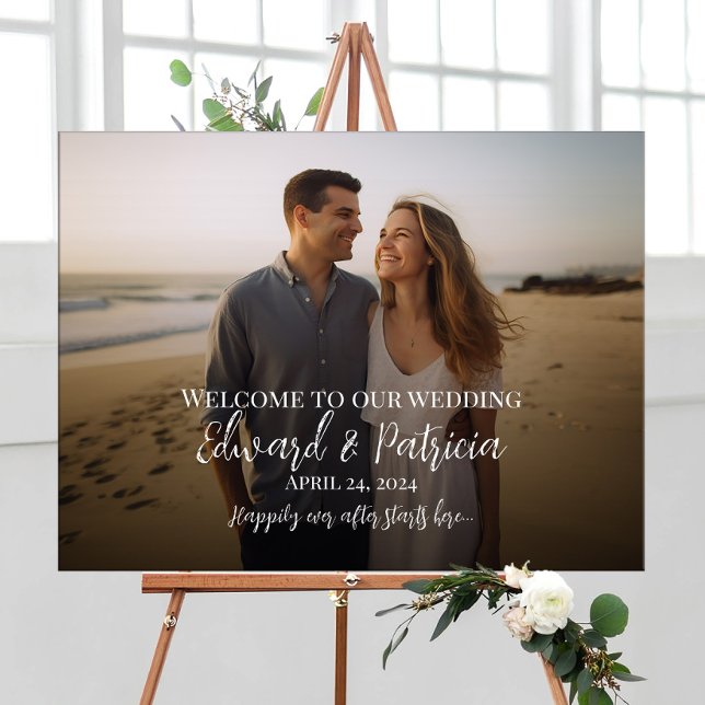 Wedding photo welcome sign modern calligraphy (Creator Uploaded)