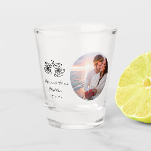 Wedding Photo whimsical Shot Glass Favor