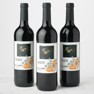 Wedding Photo Wine Label