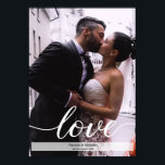 Wedding photo with Names and date Poster<br><div class="desc">Personalize this poster with your favorite wedding photo,  names and wedding date. An affordable alternative to frame on your wall.</div>