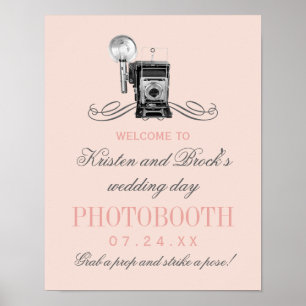 Wedding Photobooth Sign   Vintage Camera
