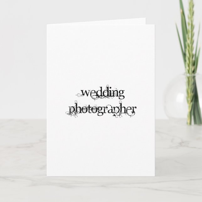 Wedding Photographer Card (Front)