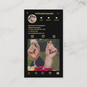 Wedding photographer Instagram Photo Grid QR Code  Business Card