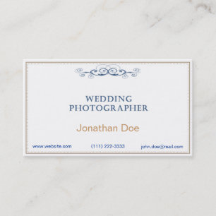 Wedding Photographer Personal Card