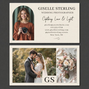 Wedding Photographer Photo Elegant Modern Business Card