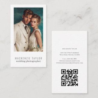 Wedding Photographer Photo Personalized QR Code Business Card