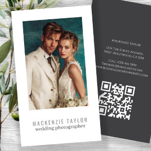 Wedding Photographer Photo Personalized QR Code Business Card