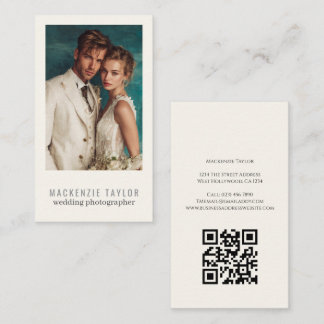 Wedding Photographer Photo Personalized QR Code Business Card