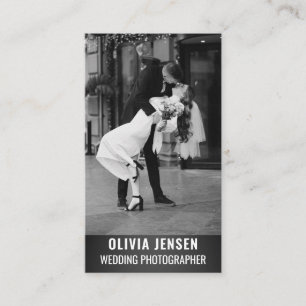 Wedding Photographer Vertical QR Code Social Media Business Card