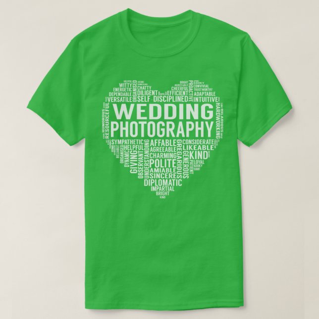 Wedding Photography Heart T-Shirt (Design Front)