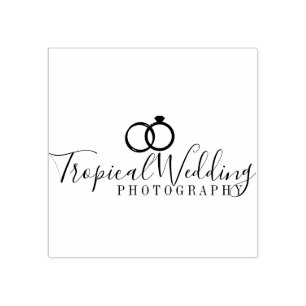 Wedding Photography Ring logo Artist Studio    Rubber Stamp