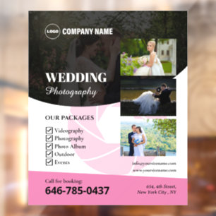 Wedding Photography Window Cling