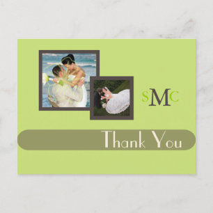 Wedding Photos Thank you postcards, plain Postcard