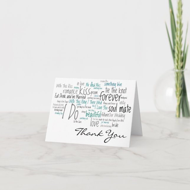 Wedding Phrases Thank You Cards (Front)
