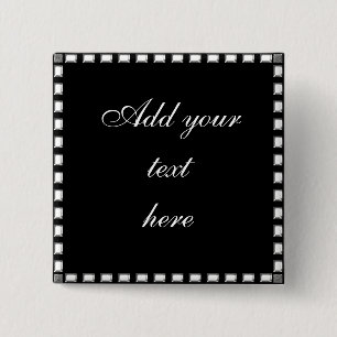 Wedding Pin Printed Crystal Stone Border