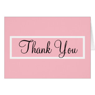 Wedding Pink Roses Thank You 