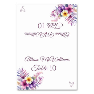 Wedding Place card-Island Romance-Poultry- Table Number