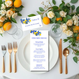 Wedding Place card-Mediterranean-Poultry Icon Table Number