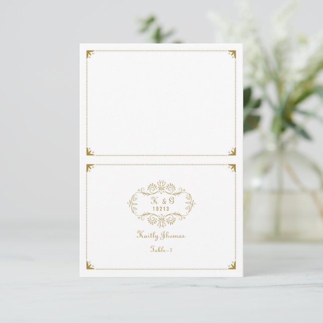 Wedding Place Card Template (Standing Front)