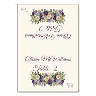 Wedding Place card-Watercolor Flower Bouquet-Meat- Table Number