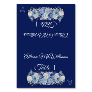 Wedding Place card-Watercolor Flowers-Poultry- Table Number