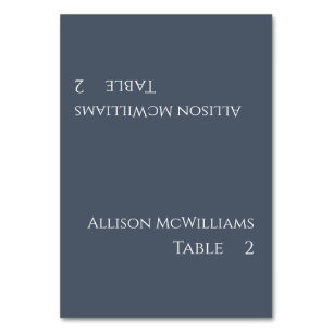 Wedding Place cards--Blue and White Table Number