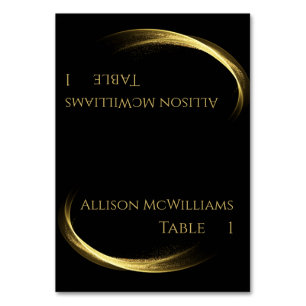 Wedding Place cards--Golden Elegance- Table Number