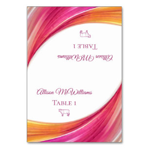 Wedding Place cards-Meat Icon- Table Number
