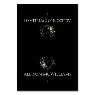 Wedding Place cards--Modern Flowers with a Heart Table Number