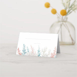 Wedding Place cards-Pastel Coral Reef Card