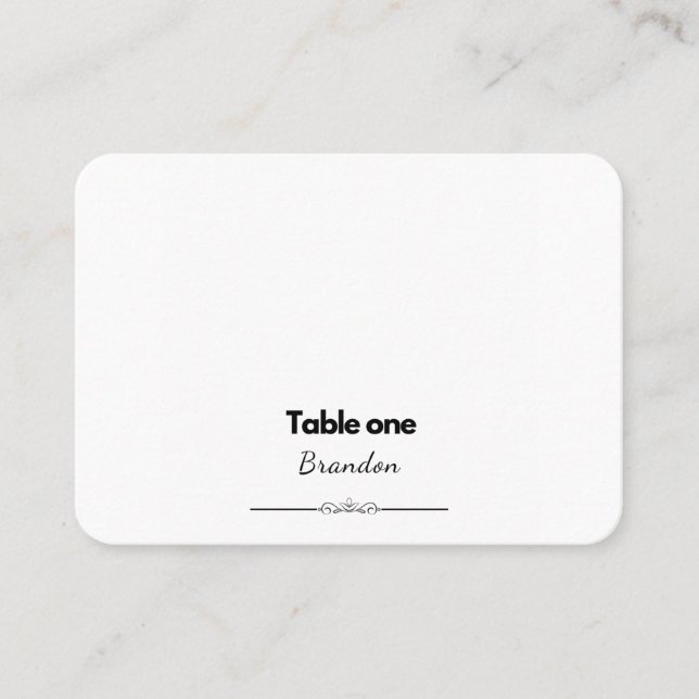 Wedding Place Cards Personalised Seating Cards (Front)