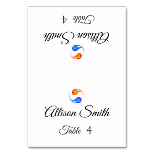 Wedding Place Cards-Twin Flames- Table Number