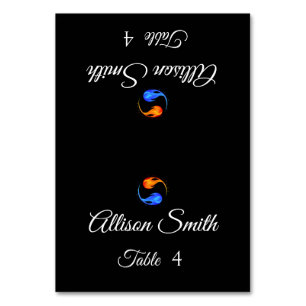 Wedding Place Cards-Twin Flames- Table Number